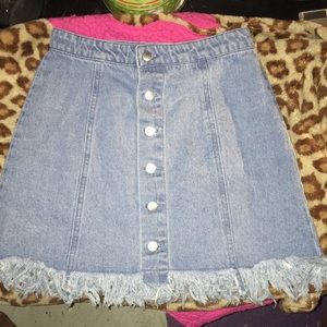 Distressed Denim Skirt🌺